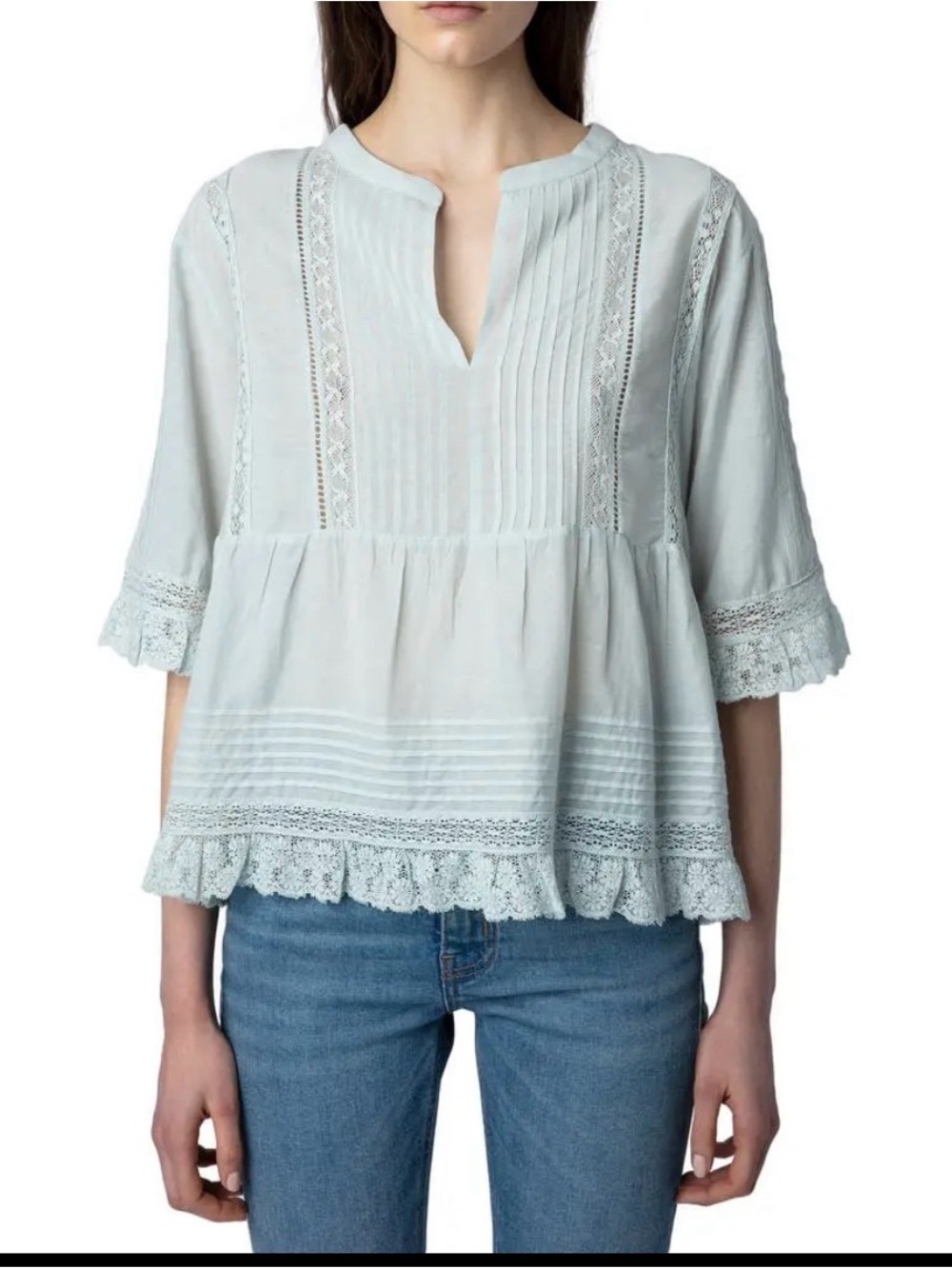 ZADIG&VOLTAIRE
Tosea Cotton Blend Peplum Blouse. Originally $398